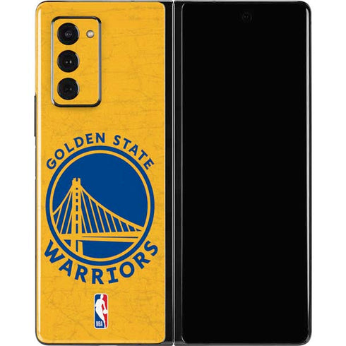 NBA Golden State Warriors Distressed Galaxy Z Fold2 5G Skin