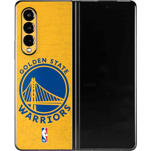 NBA Golden State Warriors Distressed Galaxy Z Fold3 5G Skin