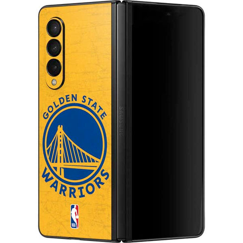 NBA Golden State Warriors Distressed Galaxy Z Fold3 5G Skin