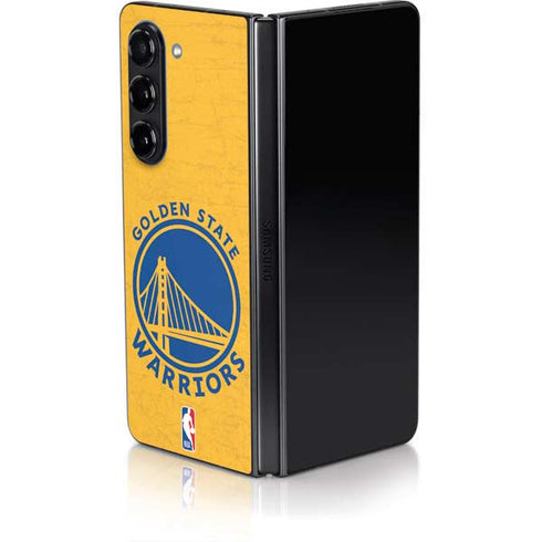 NBA Golden State Warriors Distressed Galaxy Z Fold5 5G Skin
