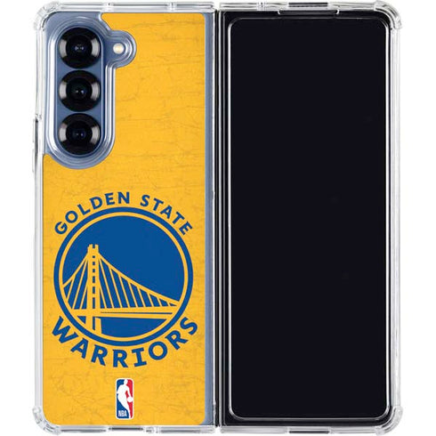 NBA Golden State Warriors Distressed Galaxy Z Fold6 Clear Case