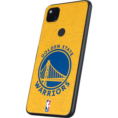 NBA Golden State Warriors Distressed Google Pixel 4a Skin