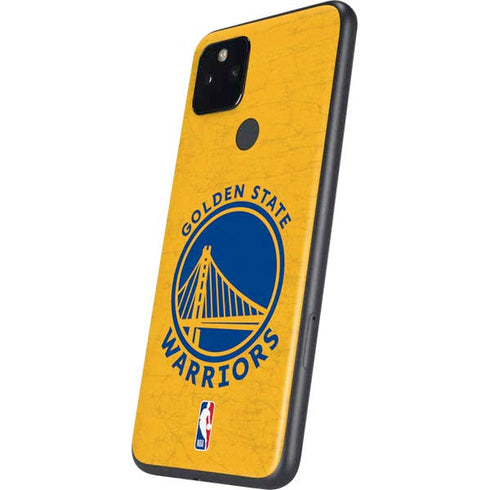 NBA Golden State Warriors Distressed Google Pixel 5a Skin