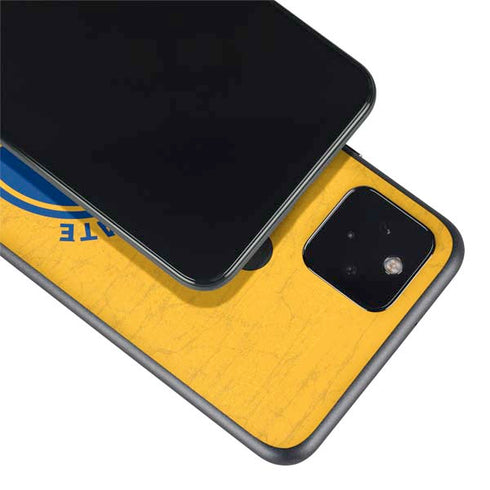 NBA Golden State Warriors Distressed Google Pixel 5a Skin
