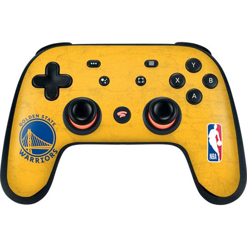 NBA Golden State Warriors Distressed Google Stadia Controller Skin