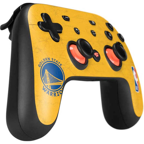 NBA Golden State Warriors Distressed Google Stadia Controller Skin