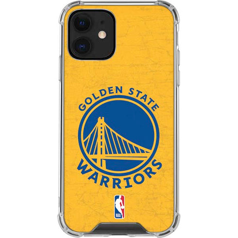 NBA Golden State Warriors Distressed iPhone 12 Clear Case