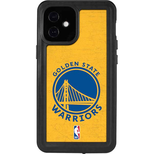 NBA Golden State Warriors Distressed iPhone 12 Mini Waterproof Case