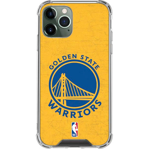 NBA Golden State Warriors Distressed iPhone 12 Pro Clear Case