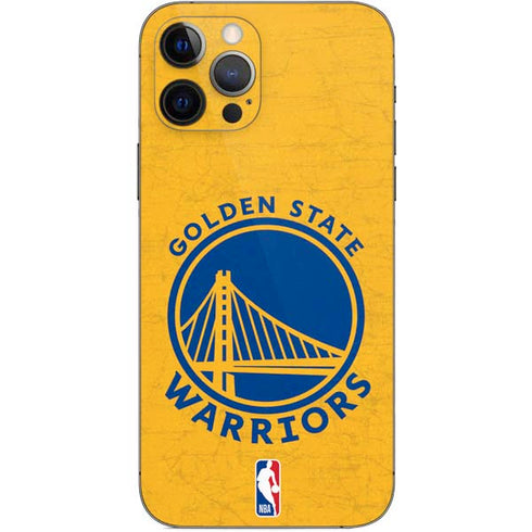 NBA Golden State Warriors Distressed iPhone 12 Pro Skin