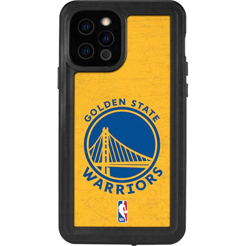NBA Golden State Warriors Distressed iPhone 12 Pro Waterproof Case