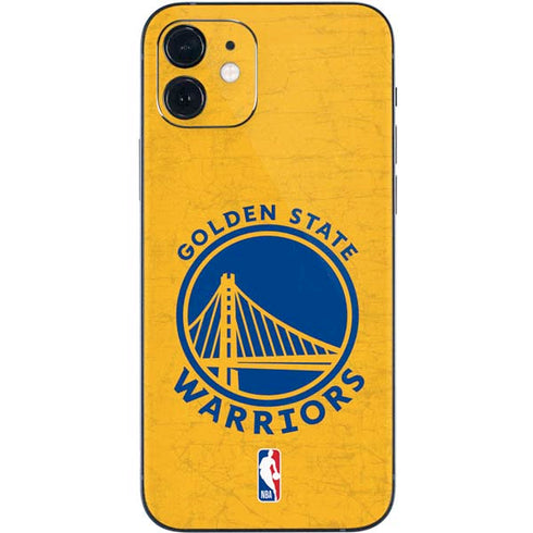 NBA Golden State Warriors Distressed iPhone 12 Skin