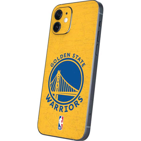 NBA Golden State Warriors Distressed iPhone 12 Skin