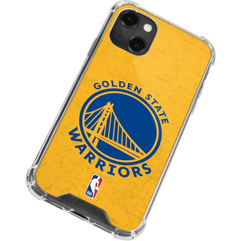 NBA Golden State Warriors Distressed iPhone 13 Mini Clear Case