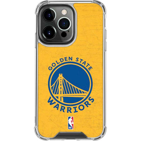 NBA Golden State Warriors Distressed iPhone 13 Pro Clear Case