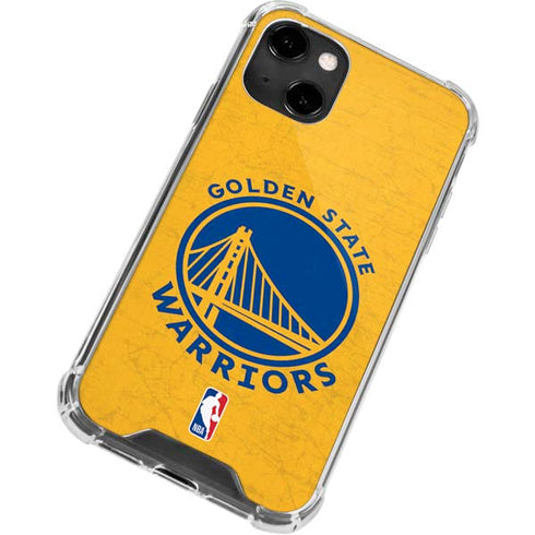 NBA Golden State Warriors Distressed iPhone 14 Clear Case