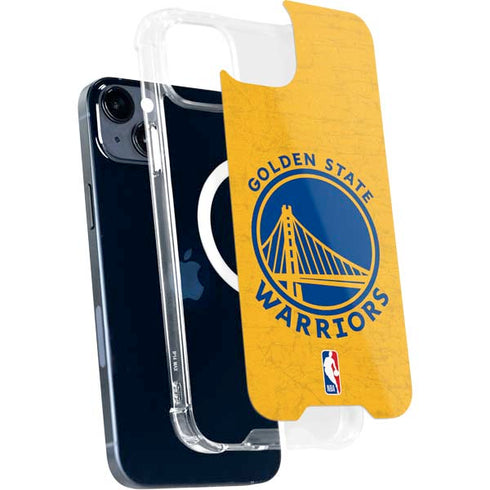 NBA Golden State Warriors Distressed iPhone 14 MagSafe Case