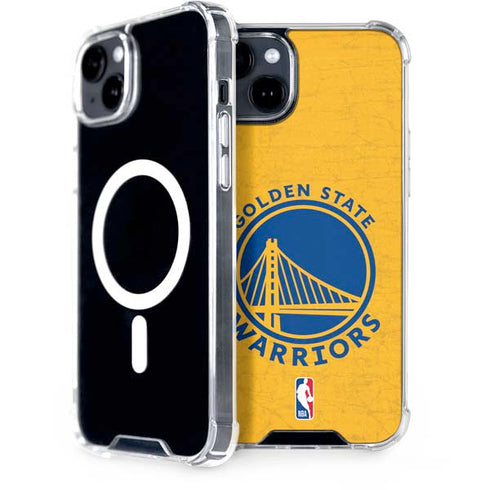 NBA Golden State Warriors Distressed iPhone 14 Plus MagSafe Case