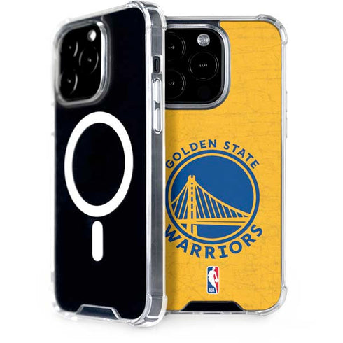 NBA Golden State Warriors Distressed iPhone 14 Pro MagSafe Case