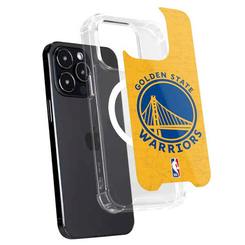 NBA Golden State Warriors Distressed iPhone 14 Pro MagSafe Case
