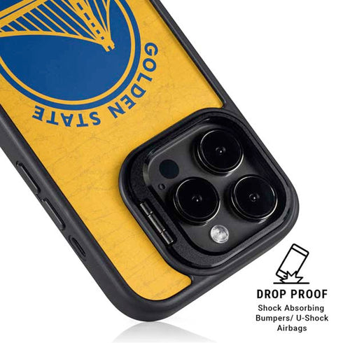NBA Golden State Warriors Distressed iPhone 14 Pro Max Kickstand Case