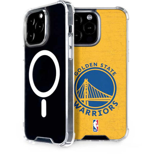 NBA Golden State Warriors Distressed iPhone 14 Pro Max MagSafe Case