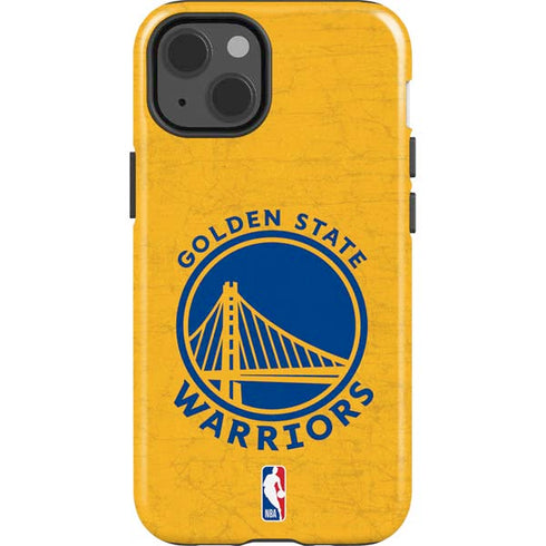 NBA Golden State Warriors Distressed iPhone 15 Plus Impact Case
