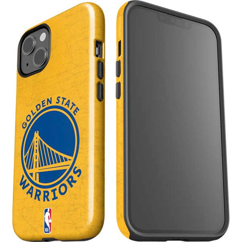 NBA Golden State Warriors Distressed iPhone 15 Plus Impact Case