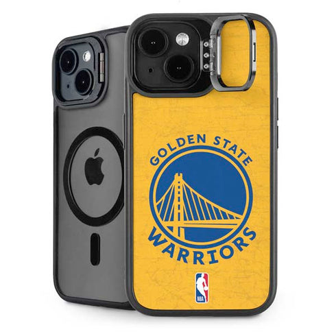 NBA Golden State Warriors Distressed iPhone 15 Plus Kickstand Case