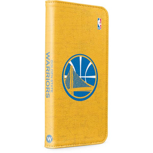 NBA Golden State Warriors Distressed iPhone 15 Pro Folio Case