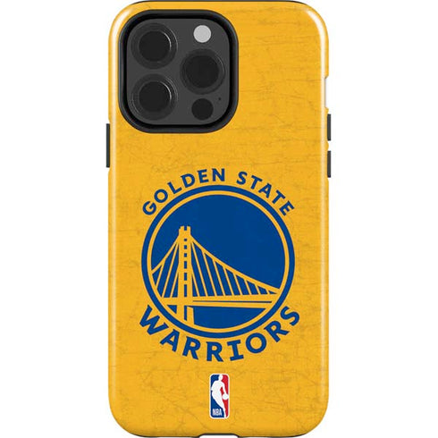 NBA Golden State Warriors Distressed iPhone 15 Pro Impact Case