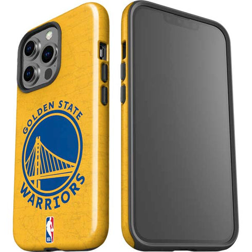 NBA Golden State Warriors Distressed iPhone 15 Pro Impact Case