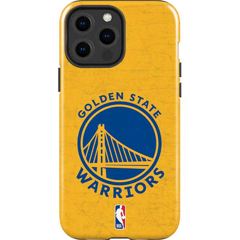 NBA Golden State Warriors Distressed iPhone 15 Pro Max Impact Case