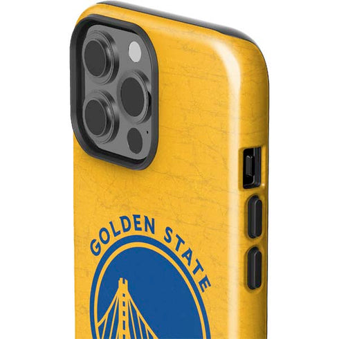 NBA Golden State Warriors Distressed iPhone 15 Pro Max Impact Case