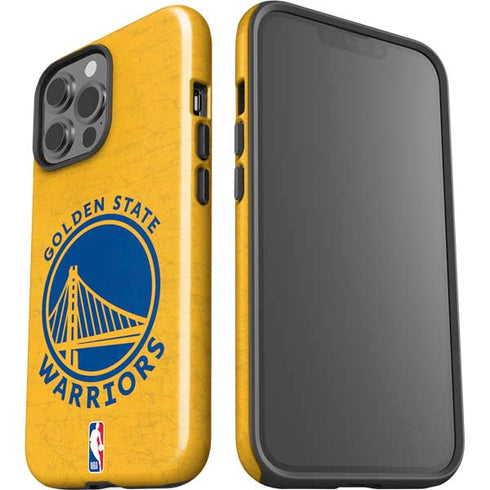 NBA Golden State Warriors Distressed iPhone 15 Pro Max Impact Case