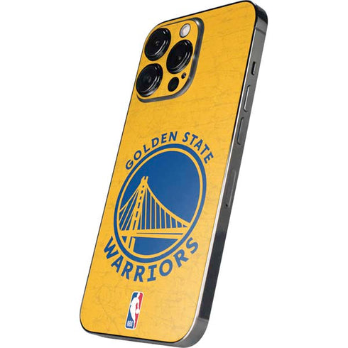 NBA Golden State Warriors Distressed iPhone 15 Pro Max Skin