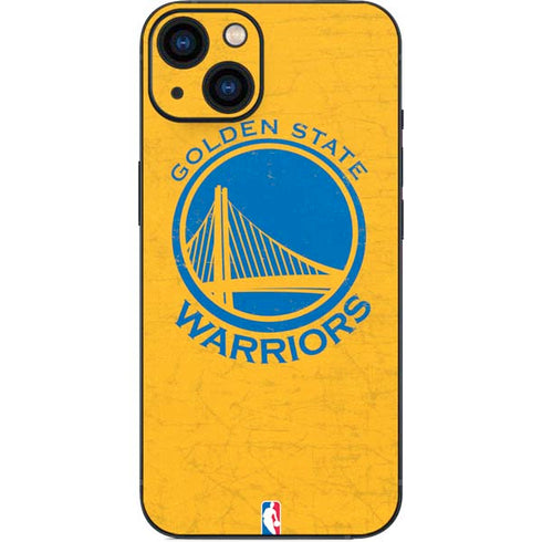 NBA Golden State Warriors Distressed iPhone 15 Skin