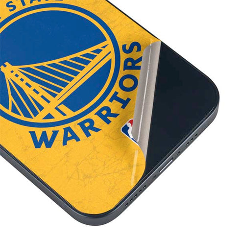 NBA Golden State Warriors Distressed iPhone 15 Skin
