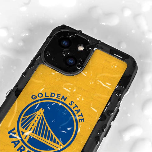 NBA Golden State Warriors Distressed iPhone 15 Waterproof Case