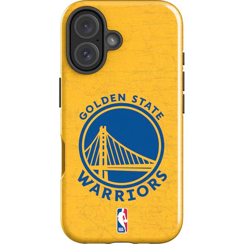 NBA Golden State Warriors Distressed iPhone 16 Plus Impact Case