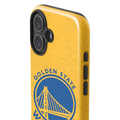 NBA Golden State Warriors Distressed iPhone 16 Plus Impact Case