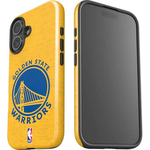 NBA Golden State Warriors Distressed iPhone 16 Plus Impact Case