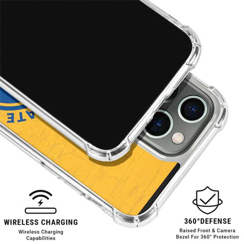NBA Golden State Warriors Distressed iPhone 16 Pro Clear Case