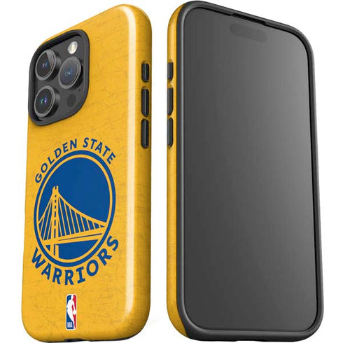 NBA Golden State Warriors Distressed iPhone 16 Pro Max Impact Case