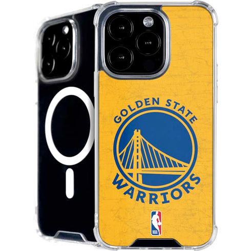 NBA Golden State Warriors Distressed iPhone 16 Pro Max MagSafe Case