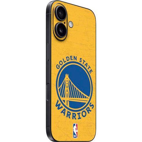 NBA Golden State Warriors Distressed iPhone 16 Skin