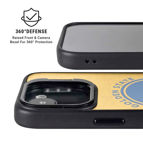 NBA Golden State Warriors Distressed iPhone 16e Kickstand Case