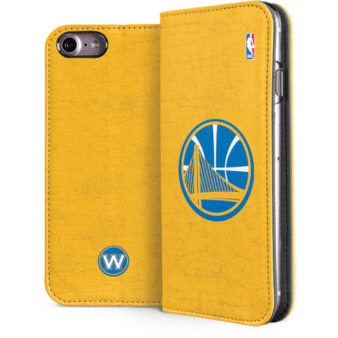 NBA Golden State Warriors Distressed iPhone 8 Folio Case