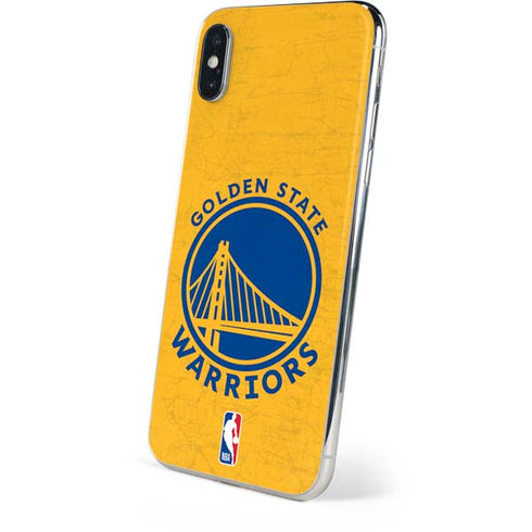 NBA Golden State Warriors Distressed iPhone XS Skin