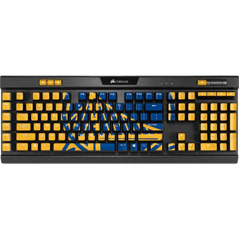 NBA Golden State Warriors Distressed K95 RGB PLATINUM Mechanical Gaming Keyboard Skin